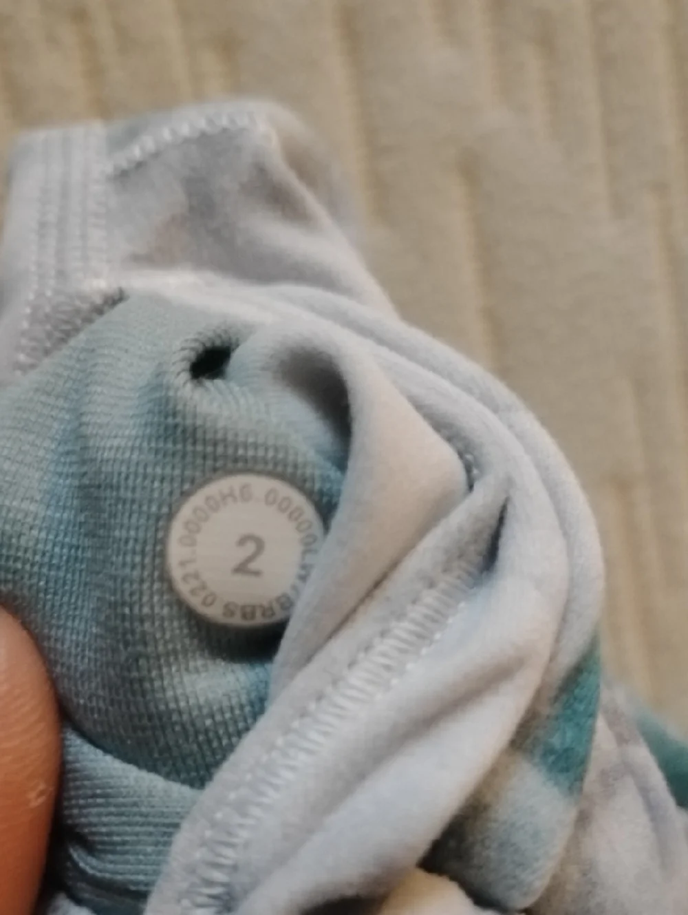 lululemon athletica Gray, White & Teal Tie-Dye Bike Shorts